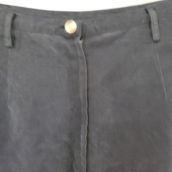 Eddie Bauer Long Charcoal Black Tencek Skirt Size 8 Petite - Picture 7 of 13